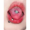 HUANZHI Sparkling Zirconia Heart Star Tongue Staple Y2K Sexy Charming Lip Staple Party gioielli