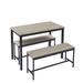 Dining Table Set Bar Table with 2 Dining Benches