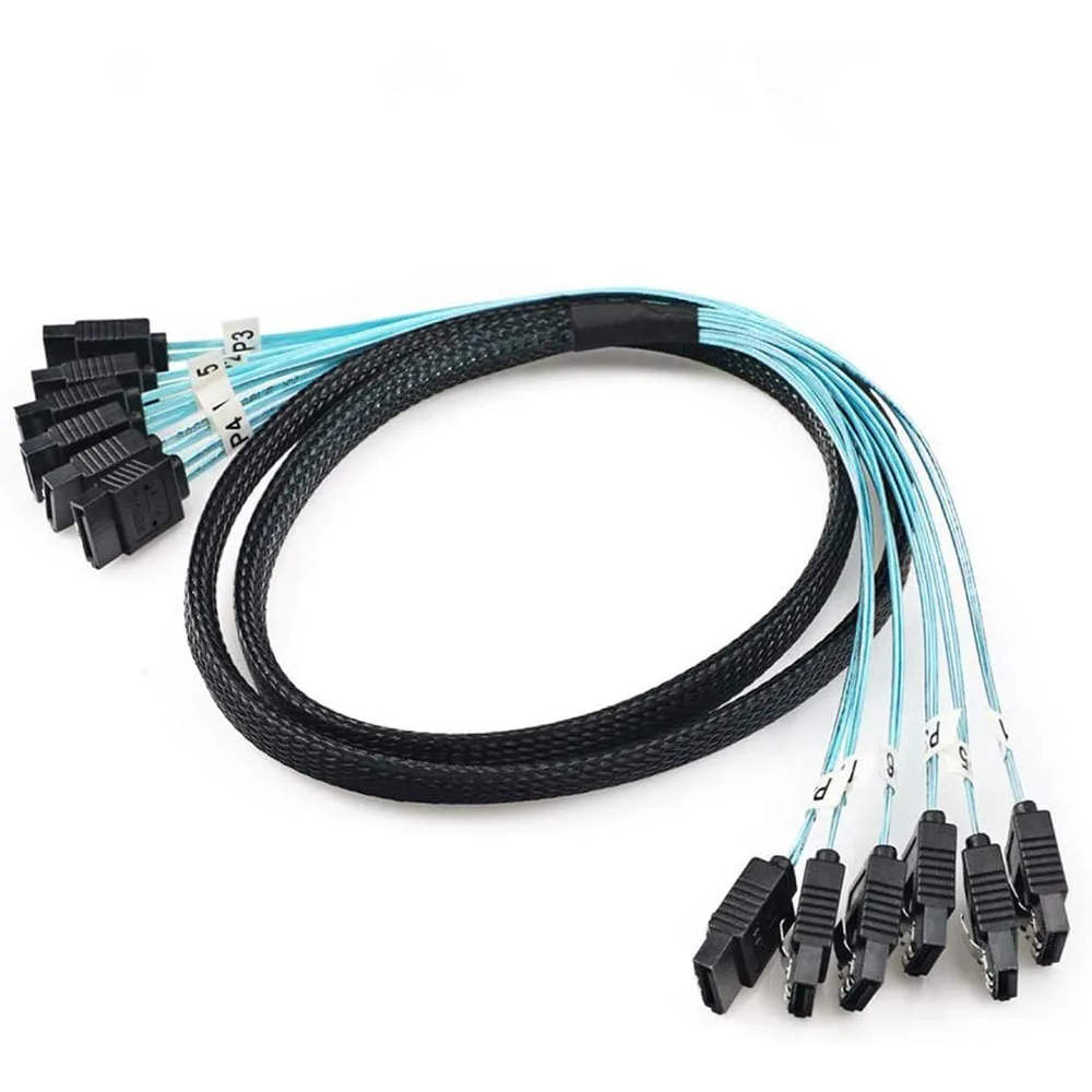 4/6 teile/satz Sata Zu Sata Kabel 6 Ports/Set Datum Kabel 7 Pin Sata Sas Kabel 6Gbps Sata zu Sata HDD Kabel Kabel Für Server Bergbau Image