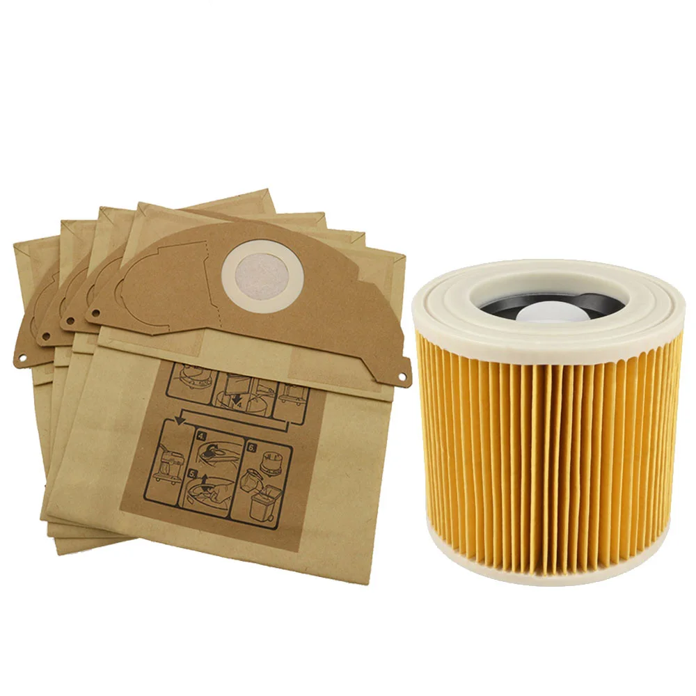 Papiertüten Staub-Hepa-Filter für Karcher-Staubsauger wd2250 wd0.5 mv2 mv3 wd3 a1000 a2204 a2251 k2301 wd0.5 a2064 a2101 Image