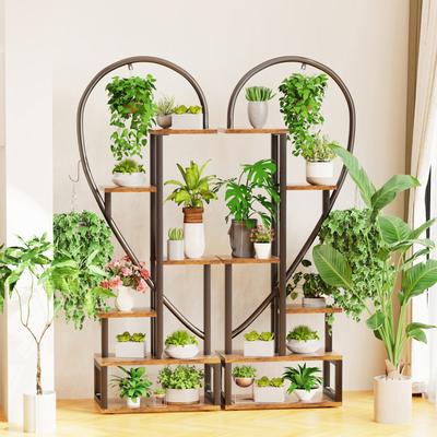 6-tier Patio Flower Rack Plant Stands (Set of 2)
