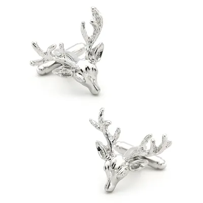 IGame männer Deer Manschette Links Silber Farbe Messing Material Sika Deer Design Hemd