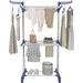 Folding Drying Rack 3 Tier Stainless Steel Laundry Drying Rack with Two Side Wings