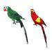 2pcs Creative Decor Gifts Artificial Parrot Birds Figurine Outdoor Garden Tree