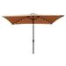 Mdesiwst Patio Umbrella Lighting UV Protection Metal Rectangular Market Umbrella for Outdoor