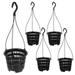 Hanging Basin Wall Orchid Planter Green Mesh Fencing Black Planters Outdoor Overdoor Hook Hanger 5 Sets