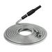 Stainless Steel Garden Hose 100Ft Stainless Steel Lightweight Garden Hose Heavy Duty Metal Watering Hose Garden Water Hose Pipe Free Spray Nozzle Home Silver