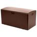 BULYAXIA Multipurpose 73 Gallon Resin Outdoor Backyard Patio Storage Deck Box Container with Soft Close Lid Java Brown