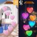 Matoen Solar Wind Chime Outdoor Heart Shaped LED Mobile Wind Chime Waterproof Gifts for Woman Hanging Romantic Lights for Garden