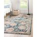 Rugs.com Lola Collection Rug â€“ 6 x 9 Blue Medium Rug Perfect For Bedrooms Dining Rooms Living Rooms