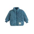 Frobukio Toddler Baby Boys Plush Jacket Long Sleeve Stand Collar Zipped Winter Warm Jacket Outwear with Pockets