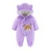 Youmylove Cute Bodysuit For Baby Toddler Boys Girls Cartoon Animals Long Sleeve Cute Bear Ears Hooded Romper Jumpsuit Outfit Coat Children Clothes