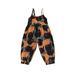 Frobukio Toddler Kids Girls Halloween Jumpsuit Pumpkin Print Sleeveless Sling Romper One-Piece Clothes