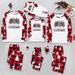 Penkiiy Family Christmas Pjs Matching Sets Parent-child Warm Christmas Set Printed Home Wear Pajamas Two-piece Kid Set Red Christmas Pajamas 4-5 Years