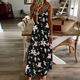 AOOCHASLIY Fall Fashion Dress Women Summer Casaul Print Camis Sleeveless V-Neck Vest Dress