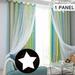 CUH 1-Piece Bedroom Blackout Window Curtain Thermal Insulated Room Darkening Curtain Grommet Window Drapes Eyelet Ring Top Curtain Valance Green W:39 xL:51