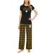 Women's Concepts Sport Black/Gold Pittsburgh Steelers Arctic T-Shirt & Flannel Pants Sleep Set