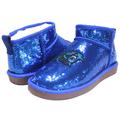 Women's Cuce Blue Carolina Panthers Sequin Ankle Boots