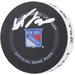 Adam Fox New York Rangers Autographed Game-Used Goal Puck from January 19, 2022 vs. Toronto Maple Leafs - Second of Two Goals Scored