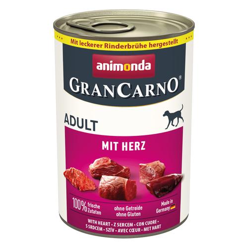 24x 400g animonda GranCarno Original Adult Herz Hundefutter nass