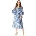 Plus Size Women's Ruffle-Detail Jacket Dress Set by Roaman's in Blue Floral (Size 20 W)