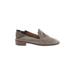 Lucky Brand Flats: Slip On Stacked Heel Casual Gray Print Shoes - Women's Size 8 - Almond Toe