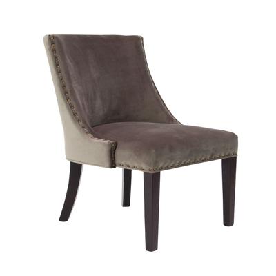 Brown Fabric And Wood Traditional Dining Chair Dining Chair by Quinn Living in Brown