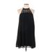 Lulus Casual Dress - A-Line Crew Neck Sleeveless: Black Solid Dresses - Women's Size Large