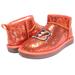 Women's Cuce Orange Cincinnati Bengals Sequin Ankle Boots