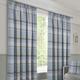 kellyuk Braemar Duck Egg Blue Faux Wool Check/Checked Highland Tartan Tape Top Lined Curtains (Duck Egg, 90" x 90", Pair)