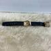 Michael Kors Jewelry | Michael Kors Gold Toned Emblem And Leather Wristband Bracelet | Color: Black/Gold | Size: Os