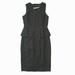 J. Crew Dresses | Nwt J.Crew Linen Peplum In Black Sleeveless Sheath Dress 2 $168 | Color: Black/Tan | Size: 2