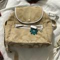 Coach Bags | Coach Kyra Daisy Tan Beige White Backpack With Matching Wristlet/Card Purse | Color: Tan/White | Size: Os