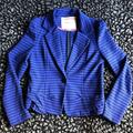 Anthropologie Jackets & Coats | Anthro Cartonnier Striped Blue And Black Blazer S | Color: Black/Blue | Size: S