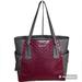 Michael Kors Bags | Michael Kors Large Voyager Maroon Colorblock Patent Like New Tote Bag | Color: Red | Size: Large