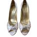 J. Crew Shoes | J. Crew Carmen Satin Slingback Peep-Toe Heel. Size 8.5 | Color: Cream | Size: 8.5