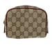 Gucci Bags | Gucci Cosmetic Pouch 120978 Gg Canvas Leather Beige Bordeaux Gold Hardware | Color: Cream | Size: Os