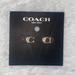 Coach Jewelry | Coach. Gold Signature Stud Earrings | Color: Gold | Size: Os