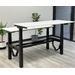 2 Person Electric Lift Benching Desk - 60" x 24" Worksurfaces
