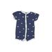 Carter's Short Sleeve Outfit: Blue Print Bottoms - Size 12 Month