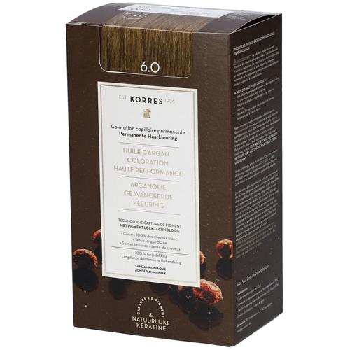 Korres Argan Oil Advanced Colorant 6.0 Dark Blonde 1 St Kombipackung