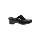 Clarks Mule/Clog: Slip-on Wedge Classic Black Print Shoes - Women's Size 7 - Round Toe