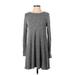 Abercrombie & Fitch Casual Dress - Sweater Dress: Gray Marled Dresses - Women's Size Small