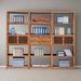 RARLON 77.95" H x 92.12" W Solid Wood Library Bookcase Wood in Brown | 77.95 H x 92.12 W x 12.59 D in | Wayfair 08LUXY38XFF7A6XBN