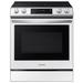 Samsung 2 Piece Bespoke White Glass Kitchen Package w/ Smart Slide-In Induction Range & 2.1 cu. ft capacity Over-the-Range Microwave | Wayfair