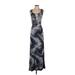 Staring at Stars Casual Dress - Maxi: Gray Tie-dye Dresses - Women's Size Small