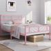 Wade Logan® Armanni Platform Bed Frame w/ Design Headboard Metal in Pink/Black | 35 H x 41.5 W x 83.5 D in | Wayfair