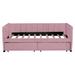 Mercer41 Tekiyah Daybed Upholstered/Velvet in Pink | 28.9 H x 41.9 W x 79.7 D in | Wayfair 30C5DBC5A44E4F6E8560B82F15815F3C