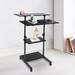 Inbox Zero Madia 39.5" W Height Adjustable Square Standing Desk Metal in Black | 39.5 W x 26 D in | Wayfair DE4FB154F2B645B6B91D80EBF57F0120