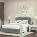 Ivy Bronx Keaundrea Tufted Storage Standard Bed Upholstered/Velvet/Metal in Gray | 44.6 H x 62.6 W x 84.3 D in | Wayfair